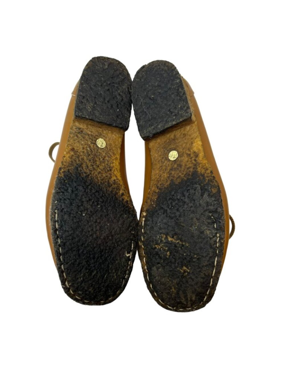 Deerskin Trading Post Women's 7.5 Vintage Brown Leather Shoes Lace Up Loafers - Picture 9 of 11